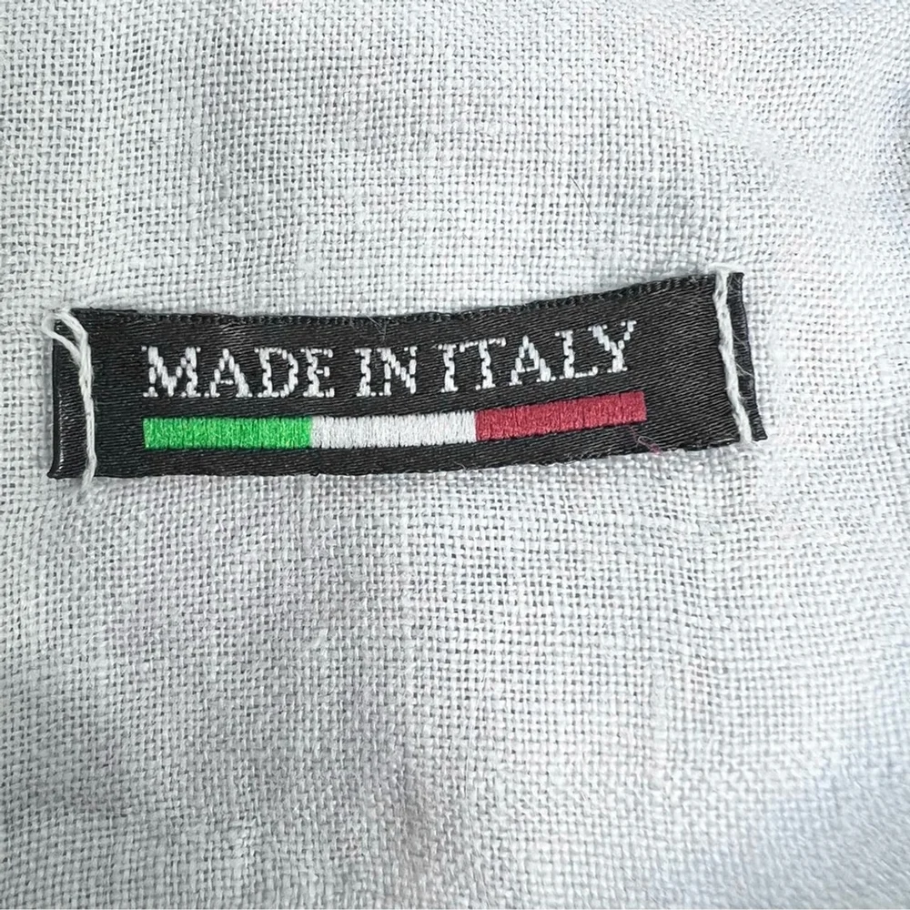 Made in Italy 100% pure Italian linen pale grey lightweight blazer jacket S
